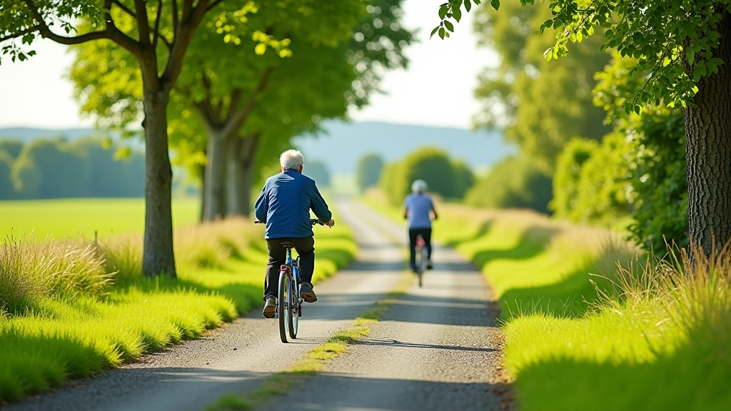 Cyclists on the Great Western Greenway near Achill with coastal views