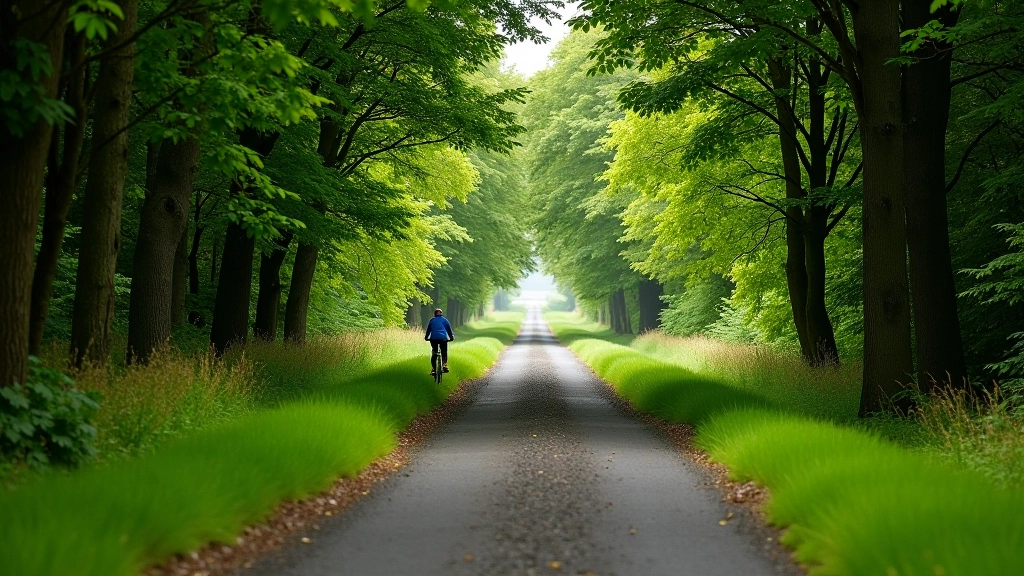Scenic view of the Great Western Greenway with water and trees